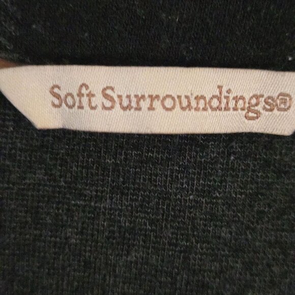 Soft Surroundings Mad About Plaid Tunic Charcoal Buffalo Check Size L - Picture 8 of 11